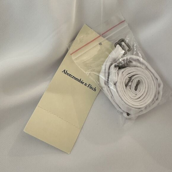 NWT Abercrombie & Fitch MEDIUM White Lined Strapless Top NEW - Picture 6 of 10